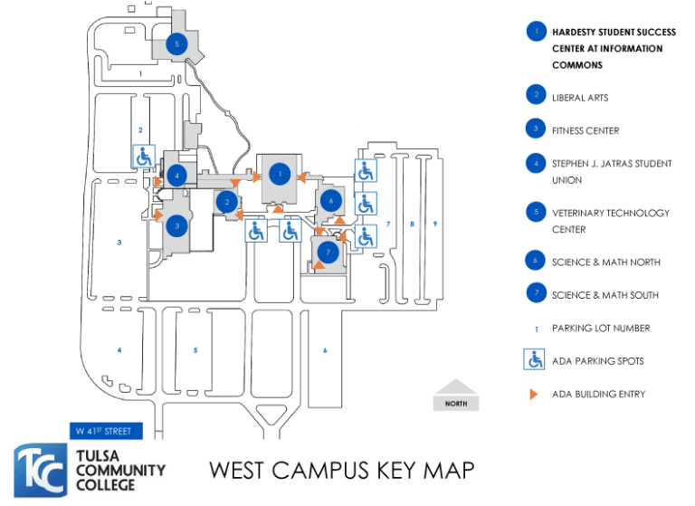 91Ӱ West Campus Key Map